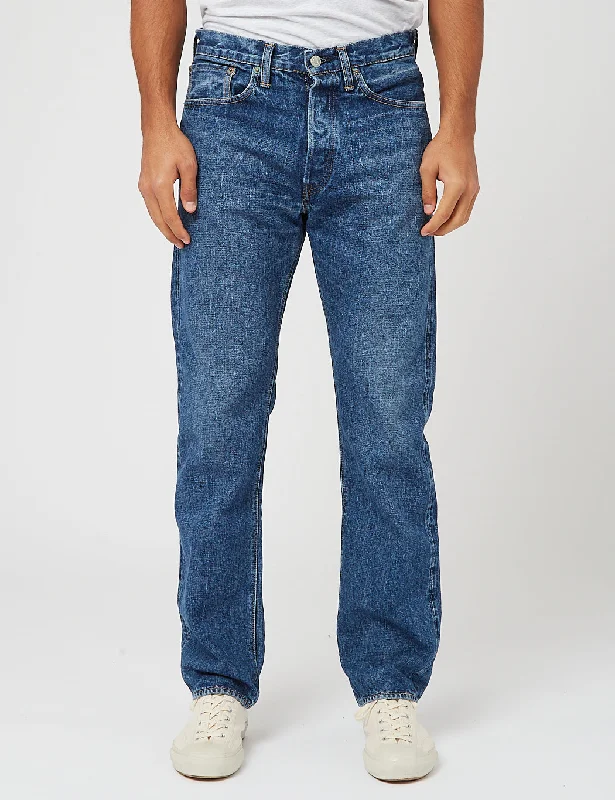 Mid-Waisted Men's JeansorSlow 105 Standard Selvedge Denim - 2 Year Wash
