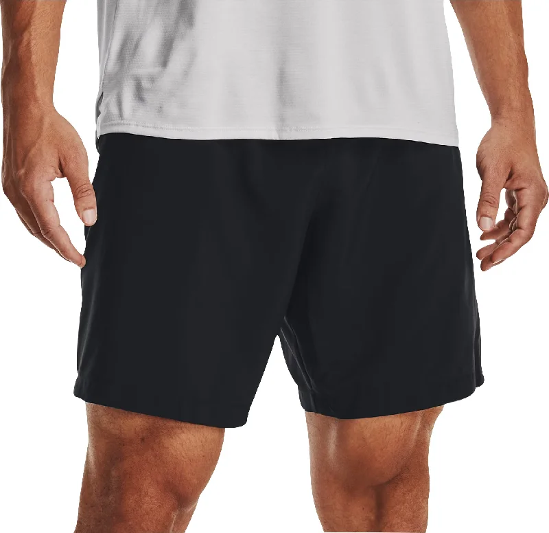 Layered Men's OverallsUnder Armour Woven Graphic Mens Running Shorts - Black