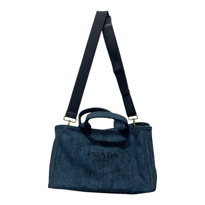 Winter Men's JeansPRADA/Tote Bag/Cotton/IDG/DENIM LOGO TOTE