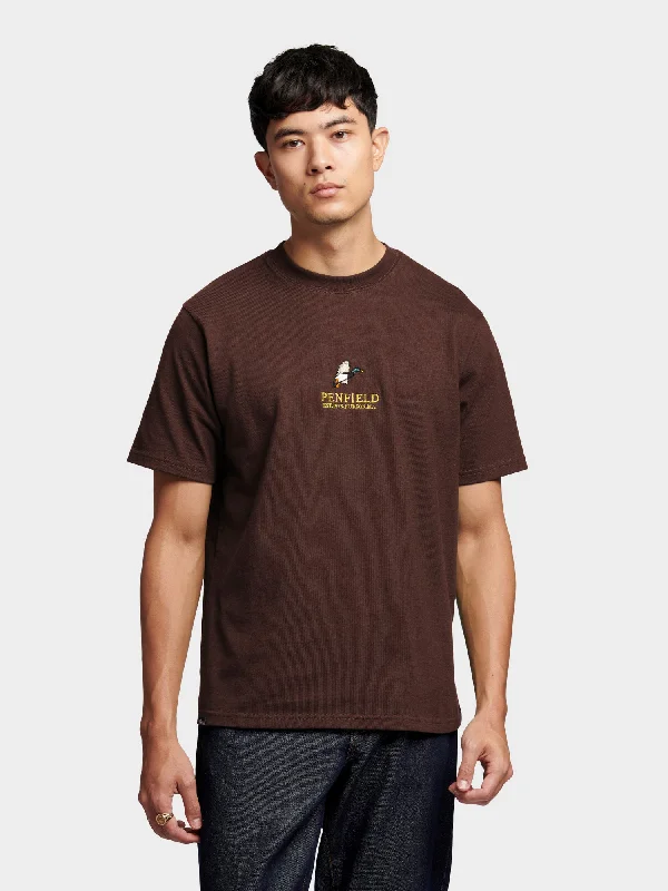 Versatile Men's Tank TopsPenfield Mens Embroidered Mallard T-Shirt in Chicory Coffee
