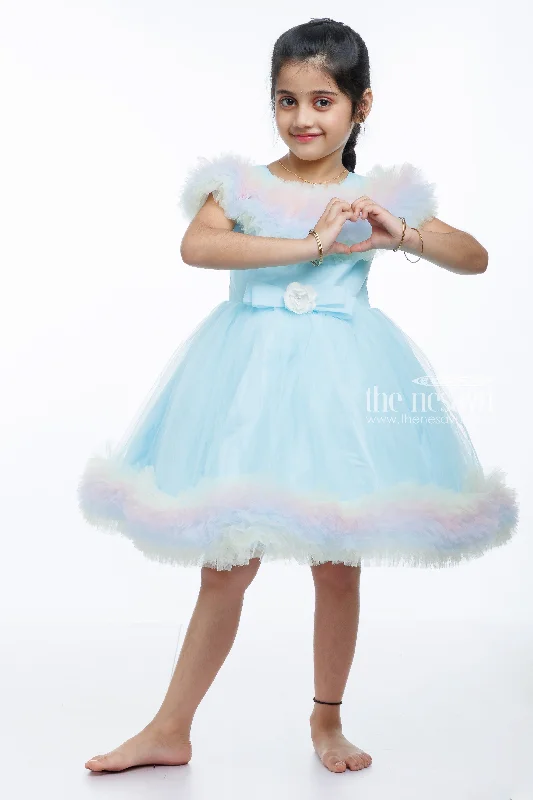 Empire DressRainbow Tulle Princess Party Frock: A Whirl of Color for Your Little Girl Empire DressRainbow Tulle Princess Party Frock: A Whirl of Color for Your Little Girl