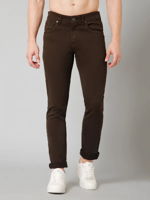 Men's Pants with Zippered PocketsMen's Casual Flat front Military Green  Trousers