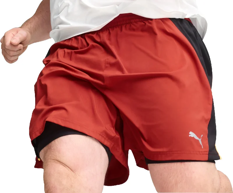 Men's Relaxed-Fit Pants for ComfortPuma Favourite Velocity 2 In 1 Mens Running Shorts - Red Men's Relaxed-Fit Pants for ComfortPuma Favourite Velocity 2 In 1 Mens Running Shorts - Red