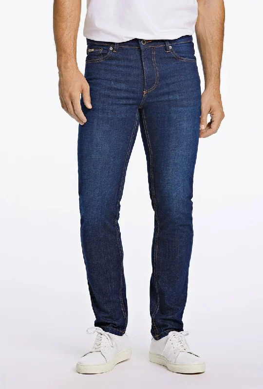 Men's Pants with Pleated FrontsLINDBERGH SUPERFLEX MAGNETIC BLUE JEANS