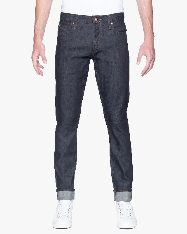 Slim-Fit Men's JeansUnbranded UB422 Tight Fit Mens Jeans - 11oz Indigo Stretch Selvedge Slim-Fit Men's JeansUnbranded UB422 Tight Fit Mens Jeans - 11oz Indigo Stretch Selvedge
