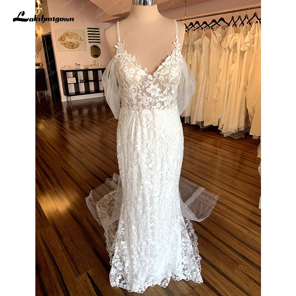 Wrap DressRoycebridal Full Lace Bridal Gown Brautkleid Vintage Mermaid/Trumpet Boho Lace Appliques V Neck Wedding Gowns Wrap DressRoycebridal Full Lace Bridal Gown Brautkleid Vintage Mermaid/Trumpet Boho Lace Appliques V Neck Wedding Gowns