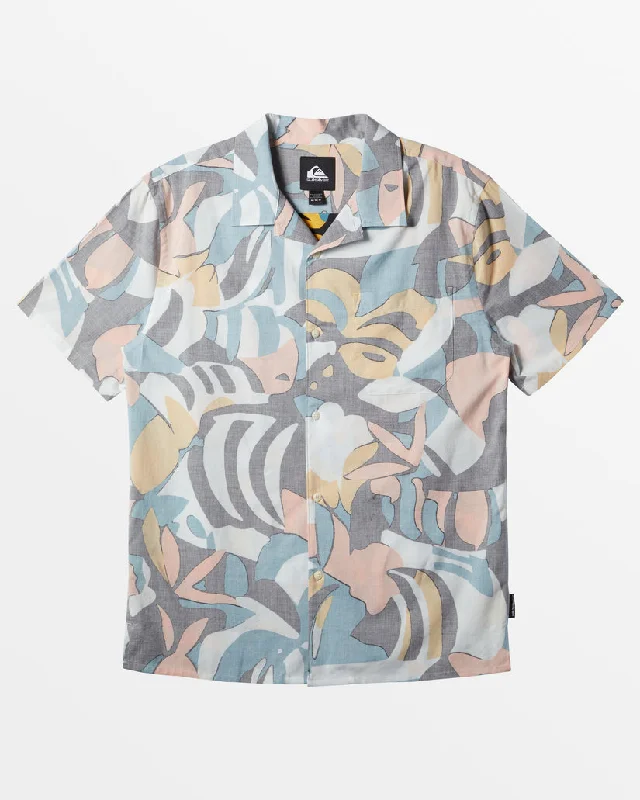 Men's Bamboo Fiber Shirts for Softness and BreathabilityQuiksilver Beach Club Casual S/S Shirt-Larkspur Beach Club Ss Men's Bamboo Fiber Shirts for Softness and BreathabilityQuiksilver Beach Club Casual S/S Shirt-Larkspur Beach Club Ss