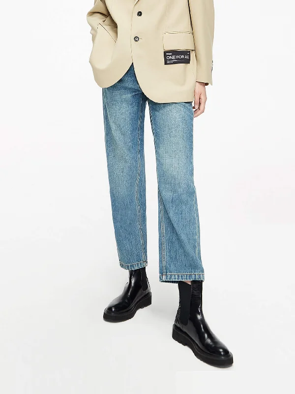 Latest Men's Jeans TrendsCotton Washed Straight Jeans