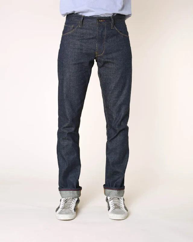High-Quality Ripped Men's JeansJones | Original Raw Selvage
