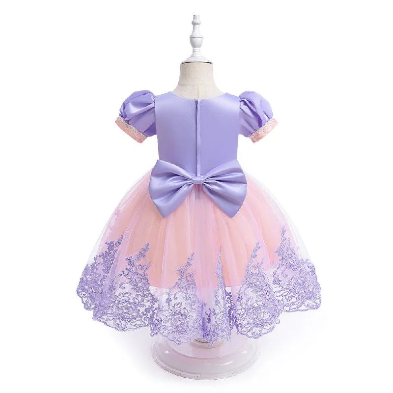 women's off-the-shoulder dressesBall Gown Scoop Short Sleeves Flower Girl Dresses with Appliques & Bow(s) & Embroidery women's off-the-shoulder dressesBall Gown Scoop Short Sleeves Flower Girl Dresses with Appliques & Bow(s) & Embroidery