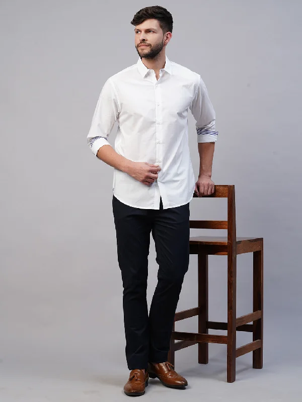 Men's Custom-Fit Shirts for a Personalized LookMen's White Cotton Slim Fit shirt