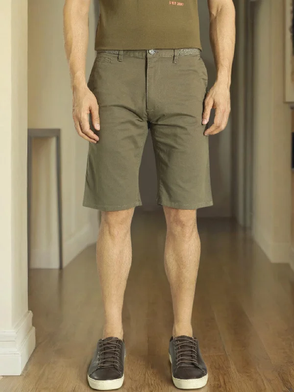 Casual Men's ChinosMen Solid Cotton Shorts