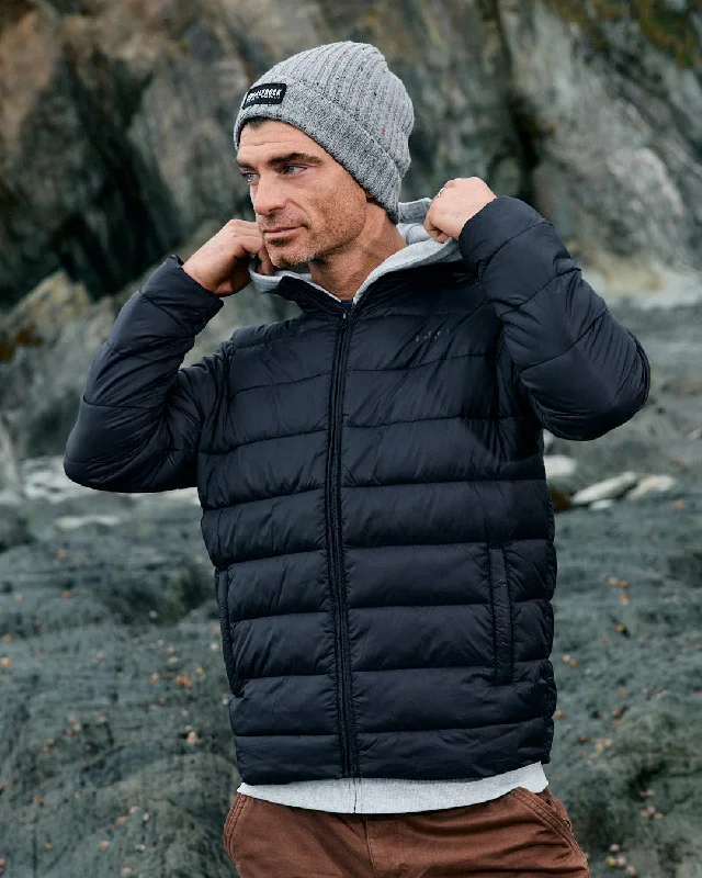 Men's Coats with Multi-Pocket DesignResin - Mens Recycled Padded Jacket - Black