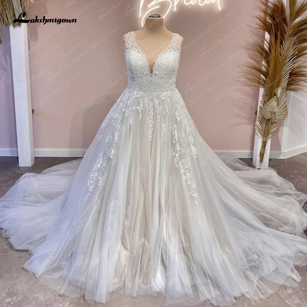 Petite DressRoycebridal Lace Floral V Neck Backless Wedding Dress for Women 2025 Bridal Gown Cutsom Made Sweep Train vestidos para mujer Petite DressRoycebridal Lace Floral V Neck Backless Wedding Dress for Women 2025 Bridal Gown Cutsom Made Sweep Train vestidos para mujer
