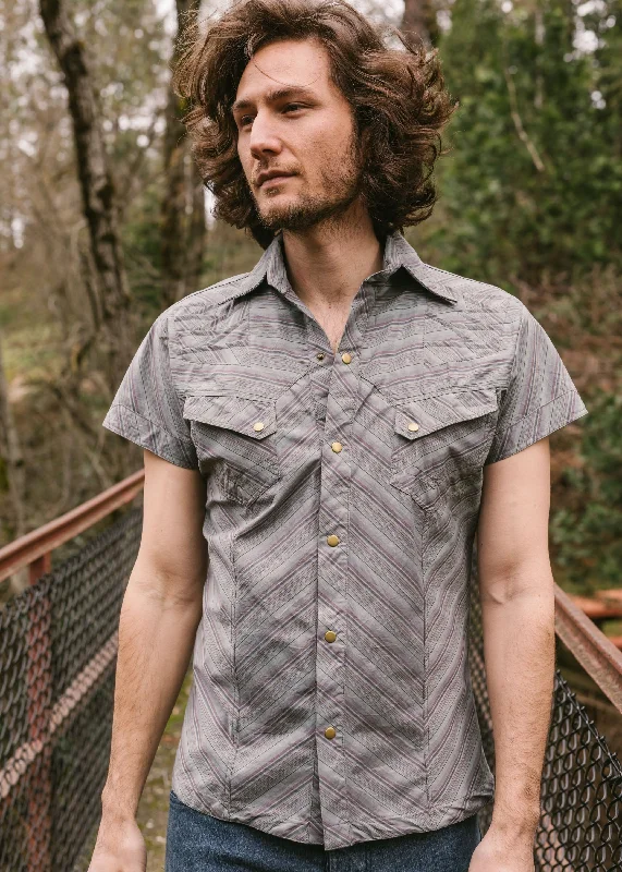 Men's Sleeveless Shirts for Summer ComfortStriped Gayya Shirt - Grey