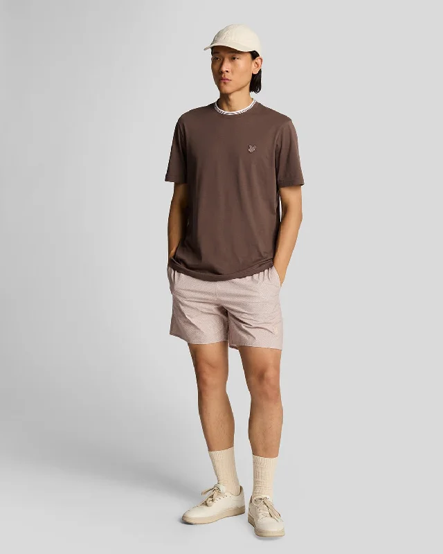Men's High-Waisted Pants for a Retro StyleGeo Motif Printed Swim Short
