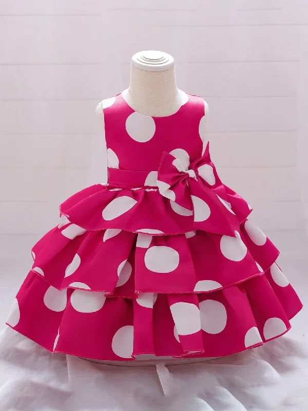 women's velvet dressesPrincess Ball Gown Scoop Tiered Flower Girl Dresses with Polka Dots women's velvet dressesPrincess Ball Gown Scoop Tiered Flower Girl Dresses with Polka Dots