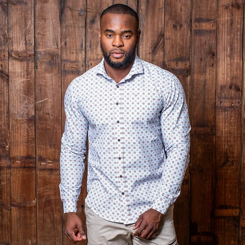 Men's Unique Dress Shirts for a Statement LookZanzibar Explorer Slim Fit Shirt Pelican Men's Unique Dress Shirts for a Statement LookZanzibar Explorer Slim Fit Shirt Pelican