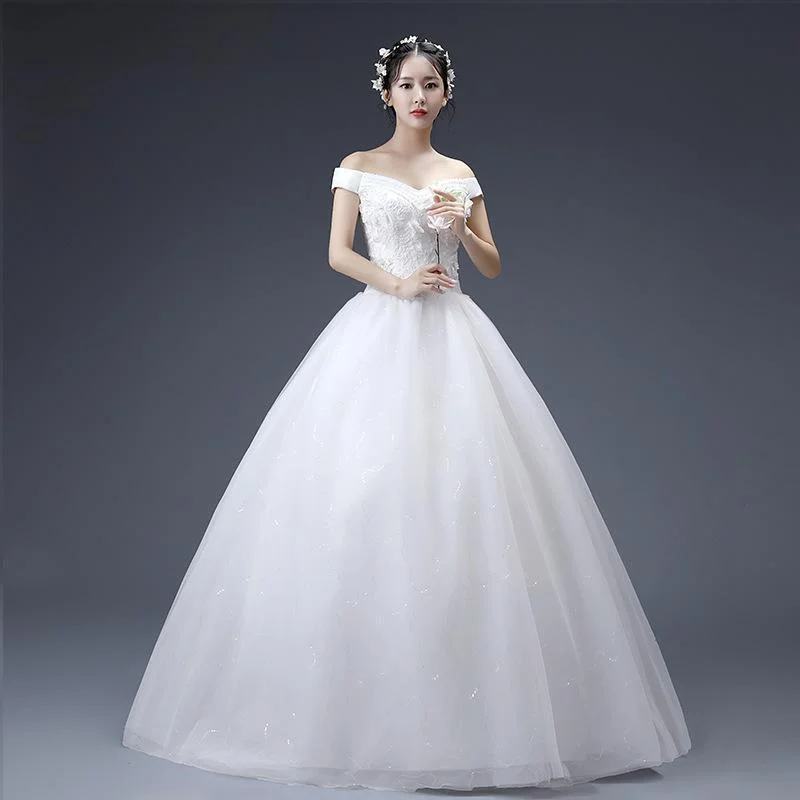 Laced-Up DressSexy Slim High Waist Off Shoulder Evening Dress