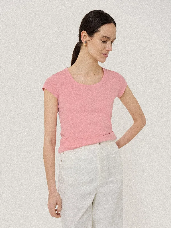 Men's Casual Shirts for Everyday WearSupima Cotton Scoop Neck Tee | Rose Pink