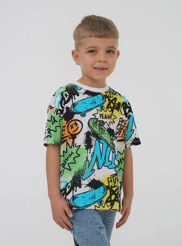 Men's Shirts with Embellished CollarsKids Boys Short-sleeved T-shirt