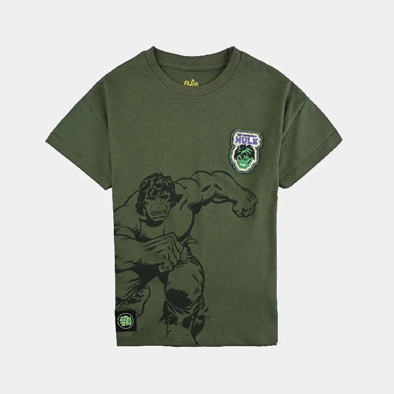 Men's Shirts with Abstract DesignsBoys Cotton Jersey T-Shirt H/S -Chive