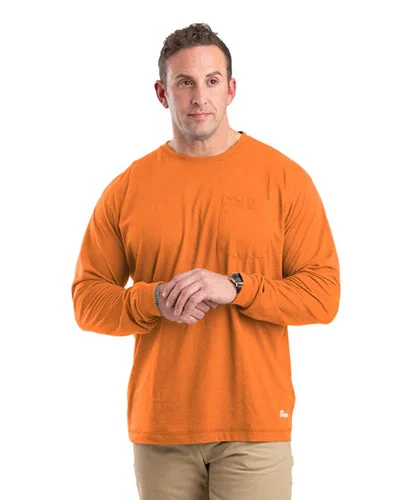 Men's Shirts with Hook-and-Loop ClosuresPerformance Long Sleeve Pocket Tee