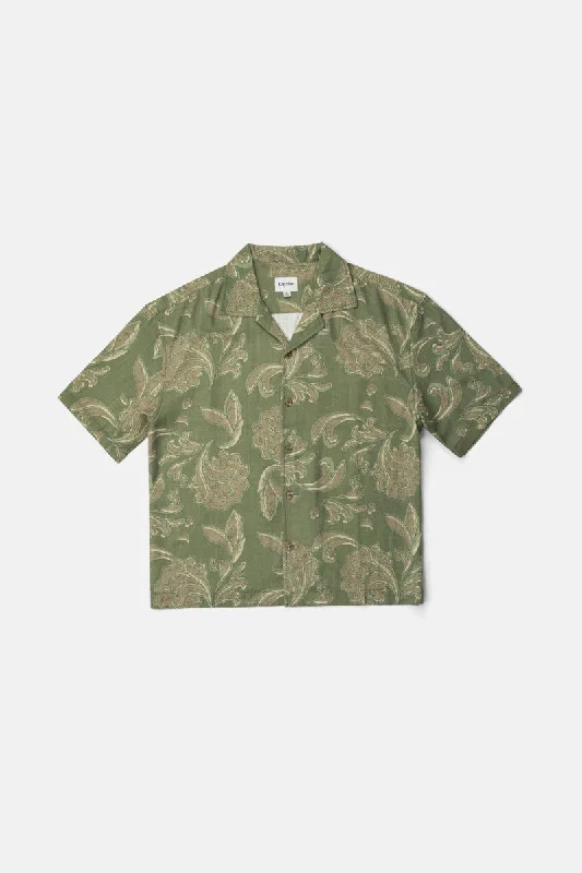 Men's Tennis Shirts for Court ComfortAstral Bloom Ss Shirt Olive
