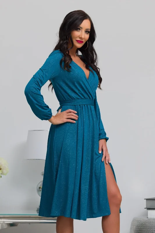Statement DressSALMA Midi Glitter Evening Dress