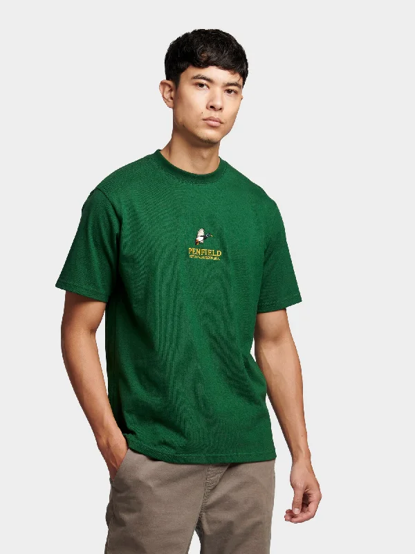 Elegant Men's Dress ShirtsPenfield Mens Embroidered Mallard T-Shirt in Eden