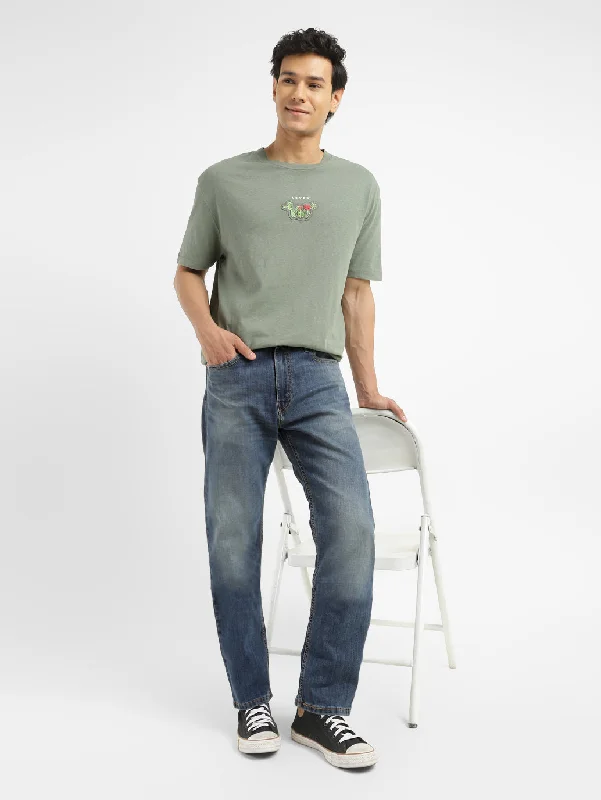 Men's Jeans with EmbroideryMen's 513 Blue Slim Straight Fit Jeans