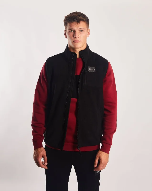 Men's Coats for Snowy WeatherYavin Fleece Gilet New Black