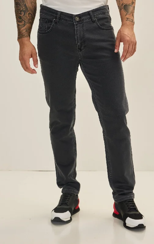 Comfortable Men's JeansSuper Soft 5-pocket Style Pants - Anthracite