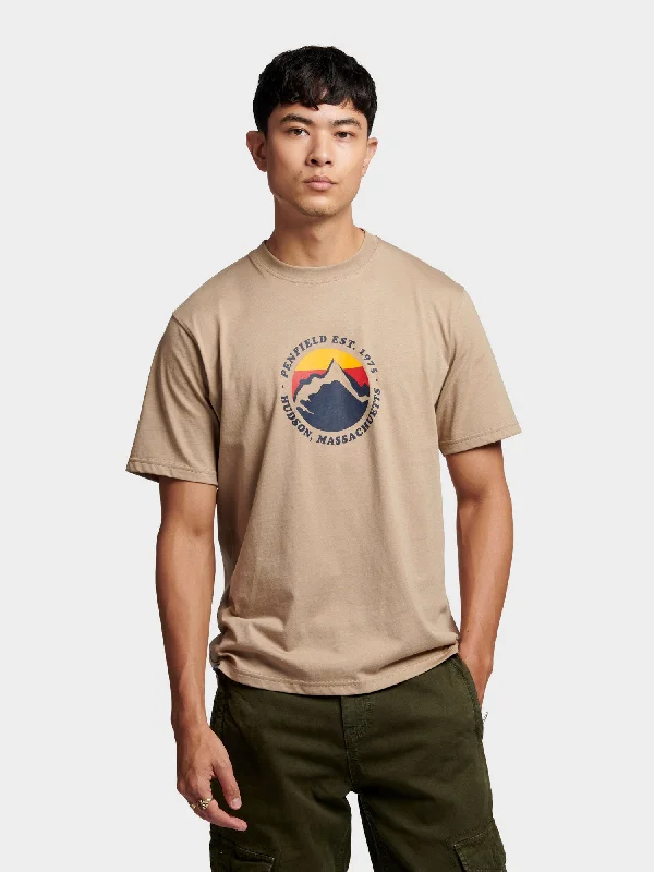 Classic Men's Button-Up ShirtsPenfield Mens Circle Mountain T-Shirt in Chinchilla