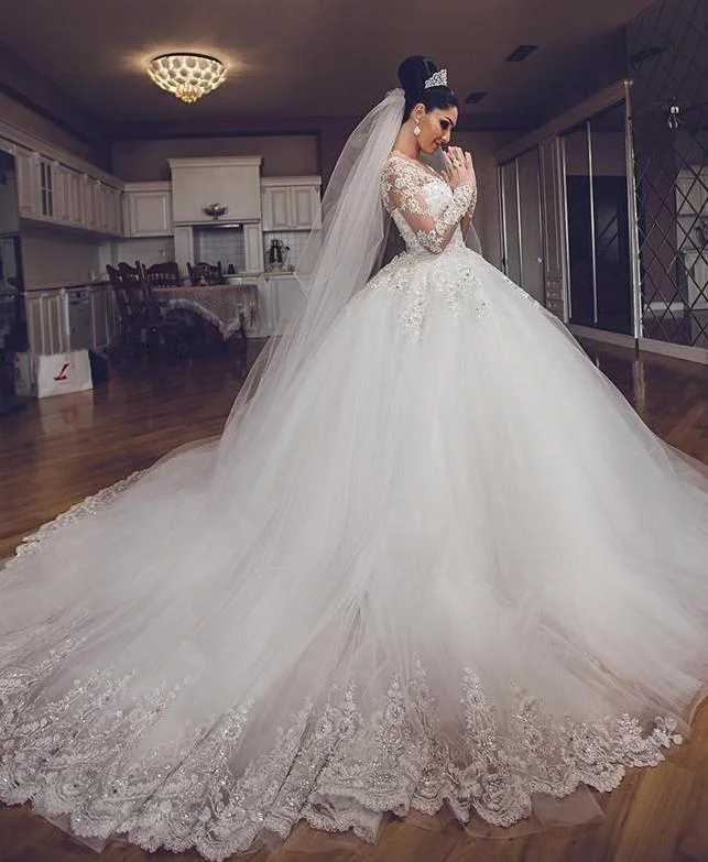women's off-the-shoulder dressesVintage Long Sleeves Lace Wedding Dresses Luxury Bride Gown 2018 WD254 women's off-the-shoulder dressesVintage Long Sleeves Lace Wedding Dresses Luxury Bride Gown 2018 WD254