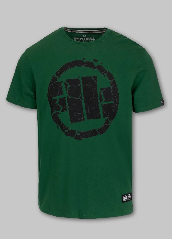 Men's Shirts with Patchwork PatternsMen's T-Shirt SCRATCH - Leaf green