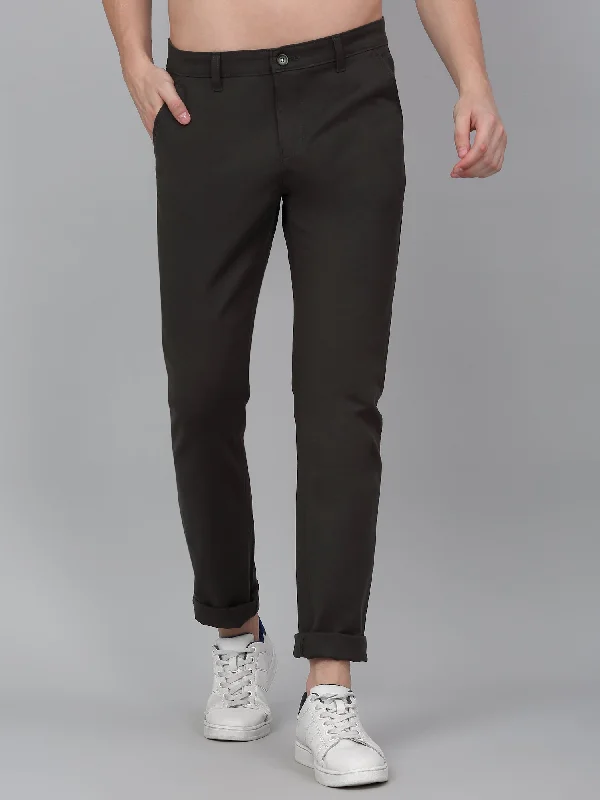 Men's Pants with Functional PocketsMen's Olive Green Solid Non-Pleated Casual Trouser Men's Pants with Functional PocketsMen's Olive Green Solid Non-Pleated Casual Trouser