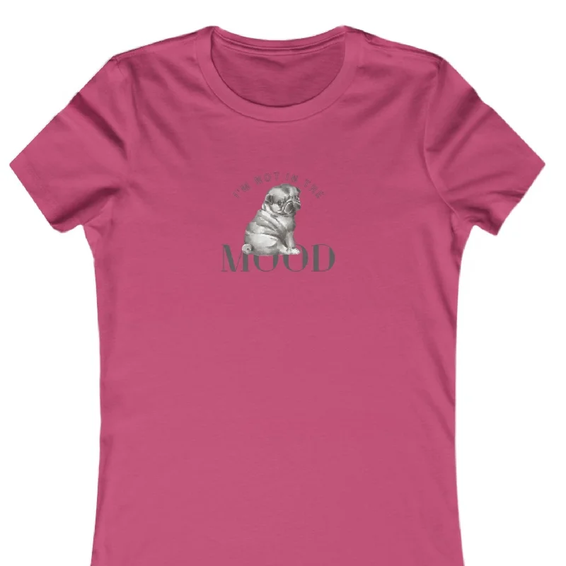 Men's Shirts with Collars"I'm Not in the Mood" T- Shirt by  Bella+Canvas Womens Tshirt Gift for Her Dog Lover Shirt