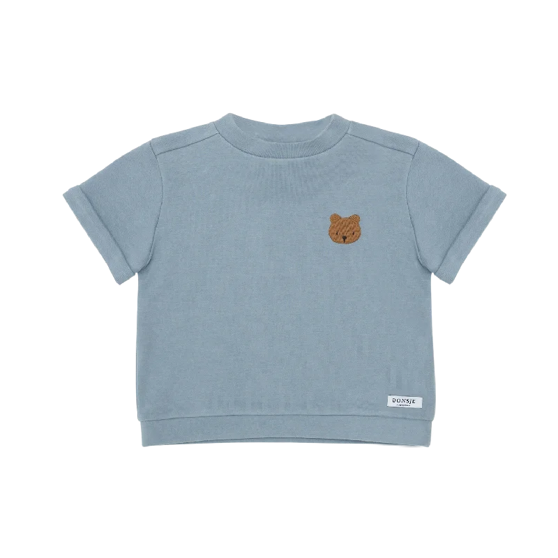 Men's Shirts with Animal PrintsJarne T-shirt | Bear | Foggy Blue