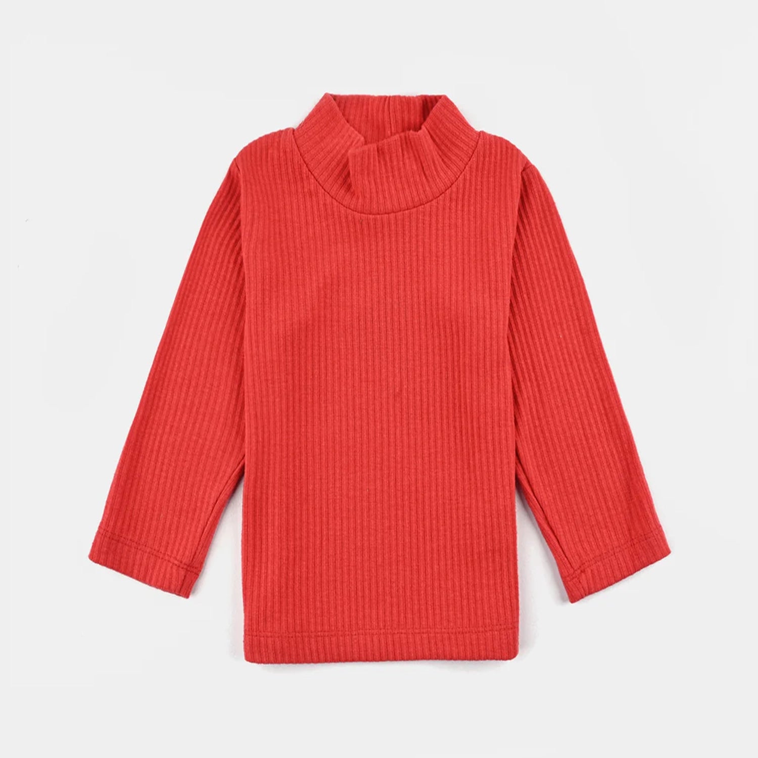 Men's Shirts with Graphic PrintsKids Unisex Turtle Neck T-Shirt-Red