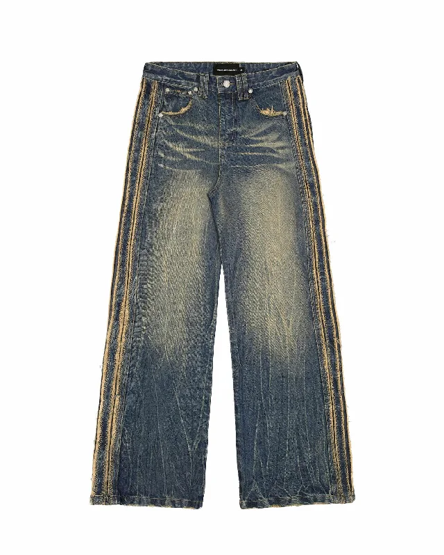 Wash and Wear Men's JeansBlue Scar Jeans