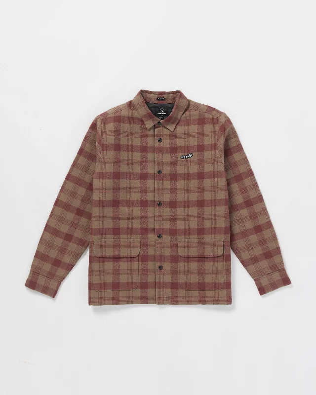 Fashionable Men's JeansStradostone Lined Long Sleeve Shirt - Teak