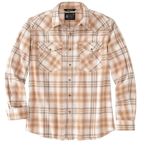 Men's Pattern Mixing Shirts for Creative StyleMontana Rugged Flex Relaxed Fit Lightweight Snap-Front Plaid Shirt, Hickory Nut Men's Pattern Mixing Shirts for Creative StyleMontana Rugged Flex Relaxed Fit Lightweight Snap-Front Plaid Shirt, Hickory Nut