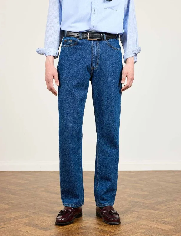 XL Men's JeansPercival Denim Jeans (Straight Leg) - Mid-Wash Blue