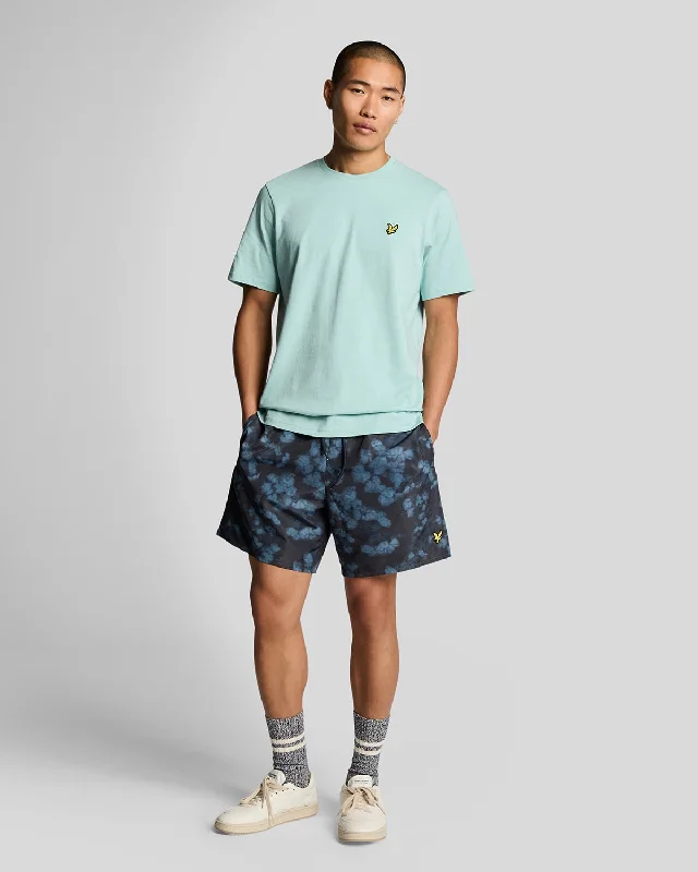 Men's Zippered Pants for SecurityDigital Floral Print Swim Short
