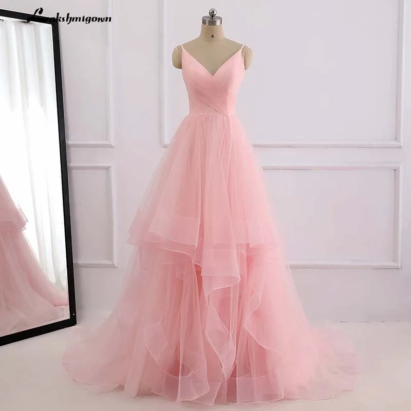 women's handmade dressesRoycebridal Romantic Pink Beach Wedding Dress boho Bridal Dresses Straps Tulle Zipper Back with 30cm tail Vestido De Noiva women's handmade dressesRoycebridal Romantic Pink Beach Wedding Dress boho Bridal Dresses Straps Tulle Zipper Back with 30cm tail Vestido De Noiva