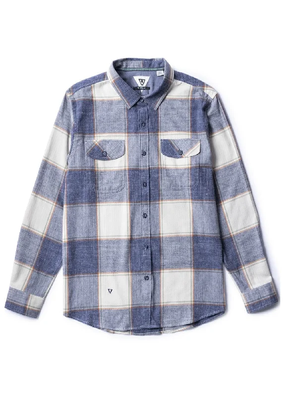 Men's Performance Fabric Shirts for All-Day ComfortVissla Central Coast Eco Flannel L/S Shirt-Dark Naval Heather Men's Performance Fabric Shirts for All-Day ComfortVissla Central Coast Eco Flannel L/S Shirt-Dark Naval Heather