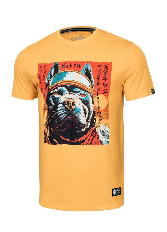 Men's Shirts with TiesMen's T-Shirt FUJI - Pale yellow