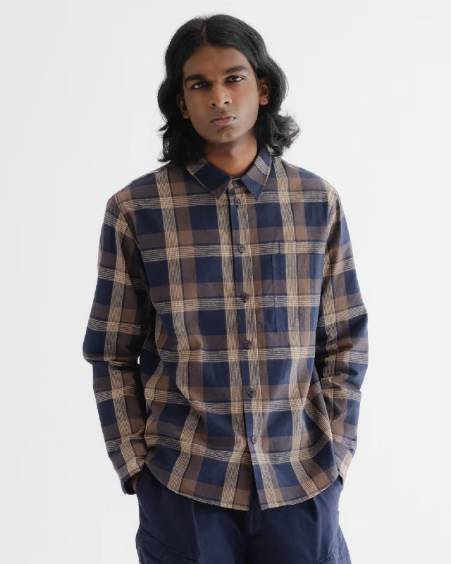 Men's Relaxed-Fit Shirts for Casual ComfortCombat Shirt Constant Check Navy