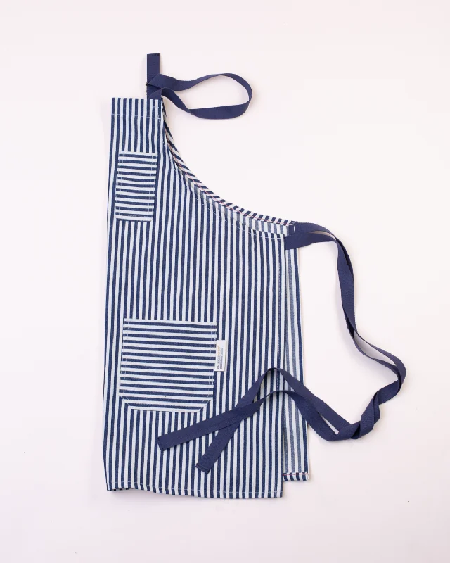 Men's Jeans with EmbroideryPatch Pocket Apron | Indigo + Ivory Stripe